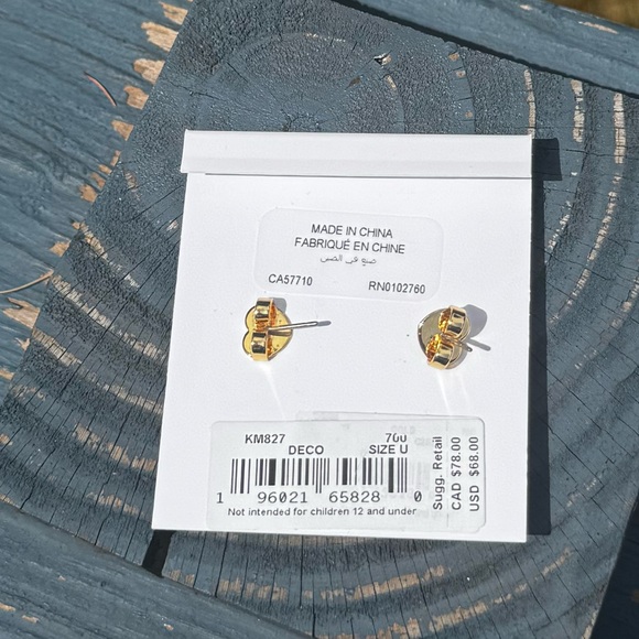 Kate Spade Gold Geometric Stud Earrings - Picture 2 of 2